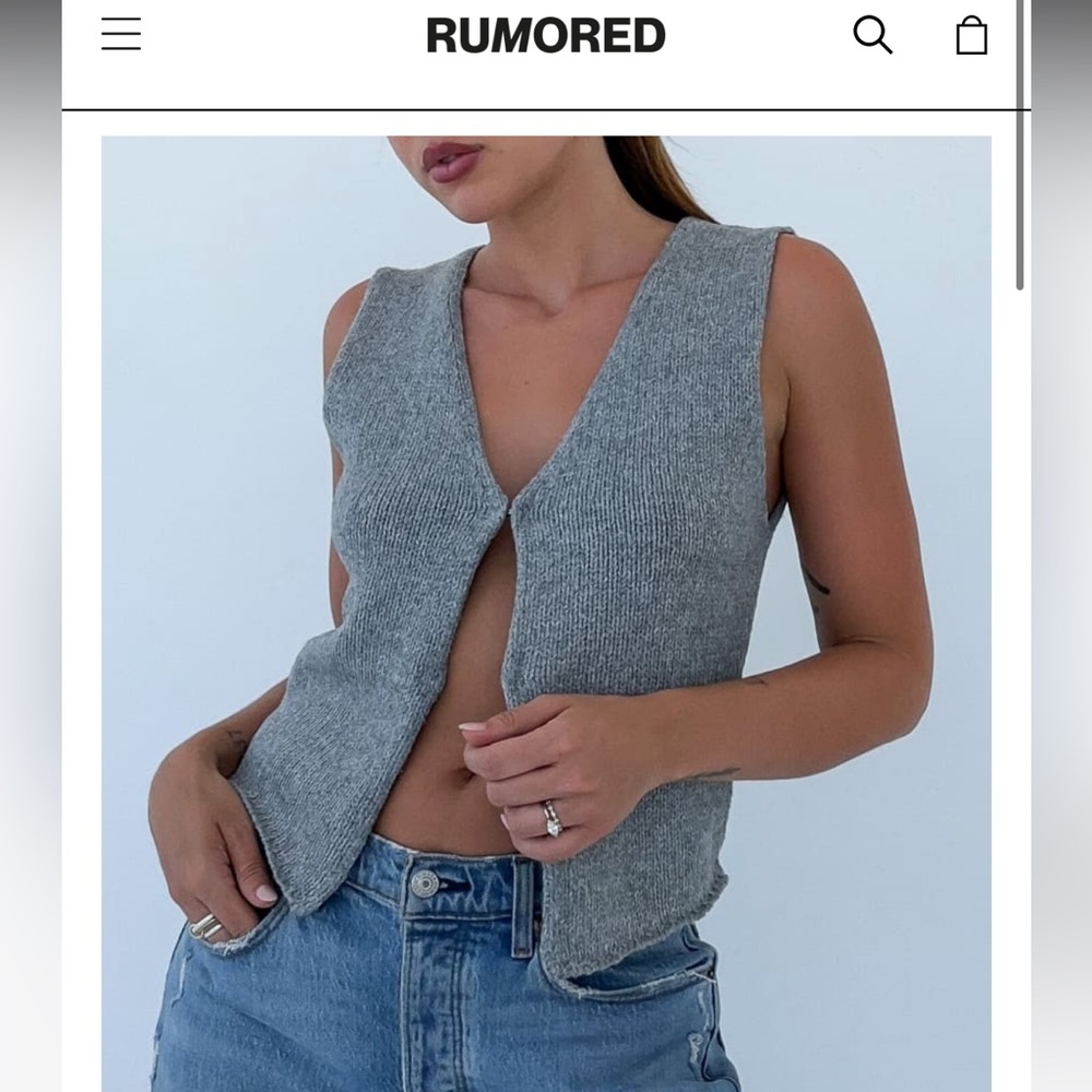 NWT Rumored Knit Vest in Oat